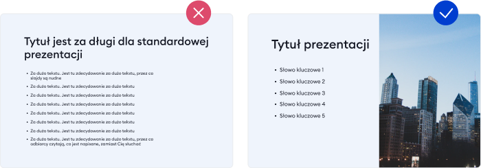 Jak zrobić dobrą prezentację: Krótki tekst