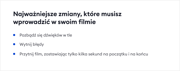 Najważniejsze zmiany, które musisz wprowadzić w swoim filmie